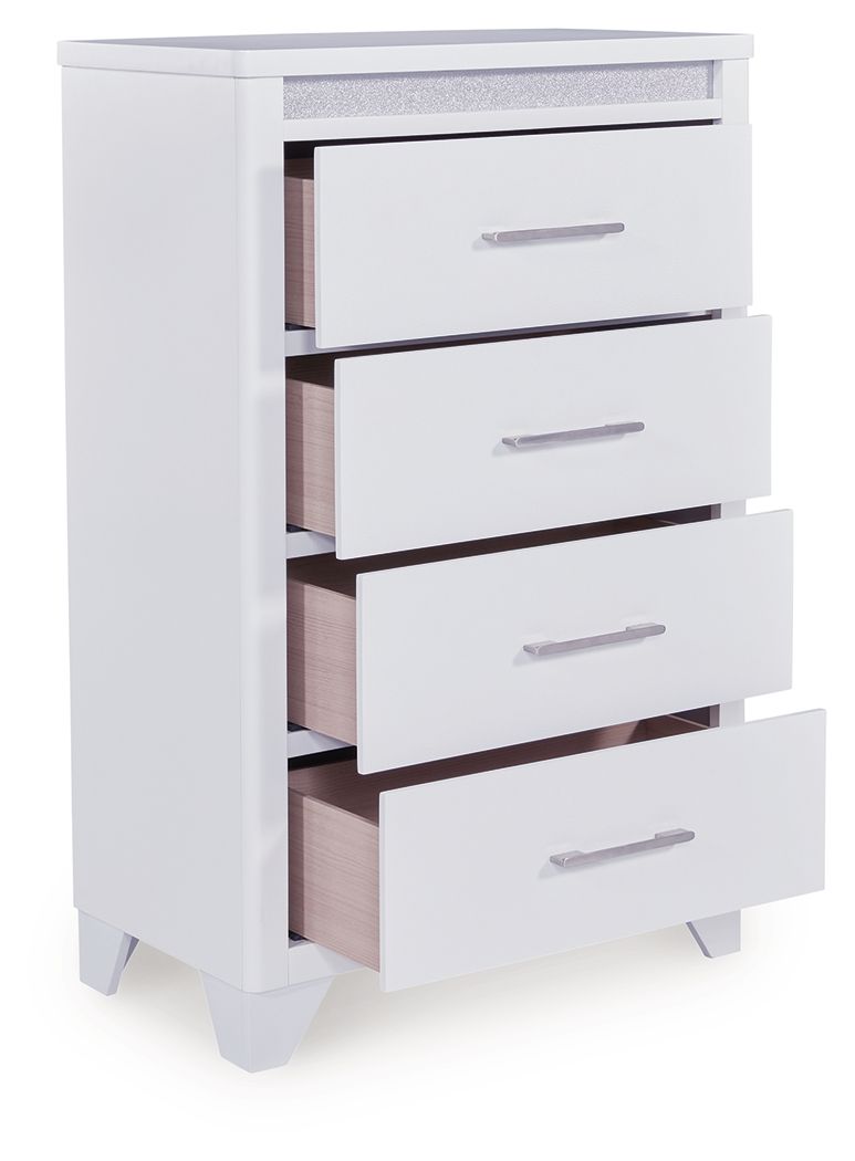 Jarlee - White - Four Drawer Chest - JaxCo Furniture