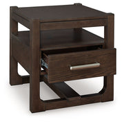 Breckington - Dark Brown - Square End Table - JaxCo Furniture