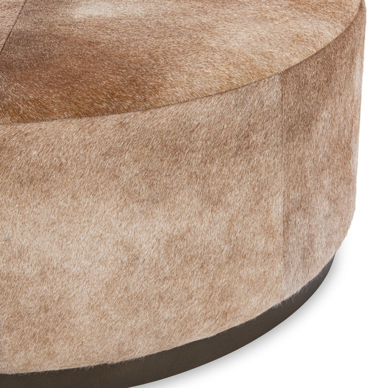 Andre - 40" Round Ottoman - Canyon Dust