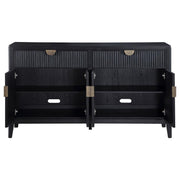 Brookmead - 4 Door Sideboard Buffet Storage Cabinet - Black - JaxCo Furniture