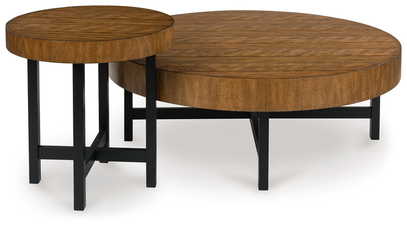 Steenlage - Brown / Black - Occasional Table Set (Set of 2) - JaxCo Furniture