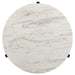 Tandi - Round Faux Marble Coffee Table - White And Black - JaxCo Furniture