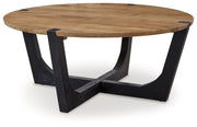 Hanneforth - Brown - Round Cocktail Table - JaxCo Furniture