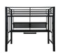 Avalon - Full Workstation Loft Bed - Black - JaxCo Furniture