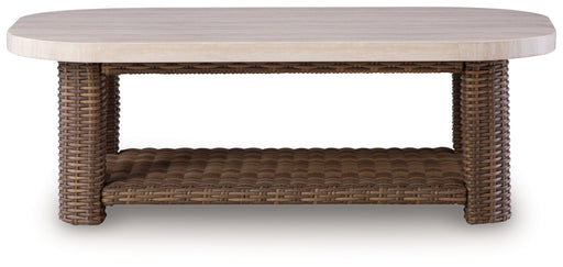 Dolan Creek - Rectangular Cocktail Table - Beige / Brown - JaxCo Furniture