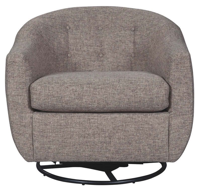 Upshur - Taupe - Swivel Glider Accent Chair - JaxCo Furniture