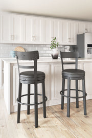 Valebeck -  Tall Upholstered Swivel Barstool - JaxCo Furniture