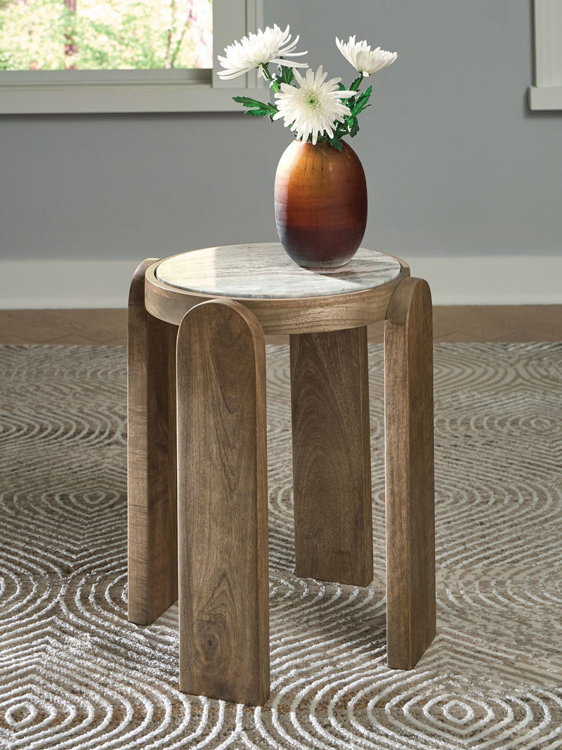 Gavrilley - Gray / White / Brown - Accent Table - JaxCo Furniture