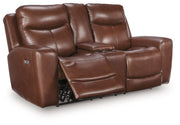 Next Move - Power Reclining Loveseat With Console / Adjustable Headrest - JaxCo Furniture