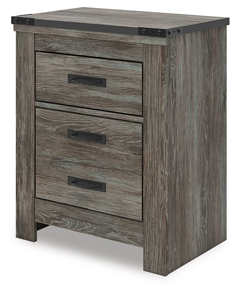 Frandern - Gray - Two Drawer Night Stand - JaxCo Furniture