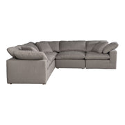 Terra - Livesmart Fabric Condo Classic L Modular Sectional - Light Gray - JaxCo Furniture