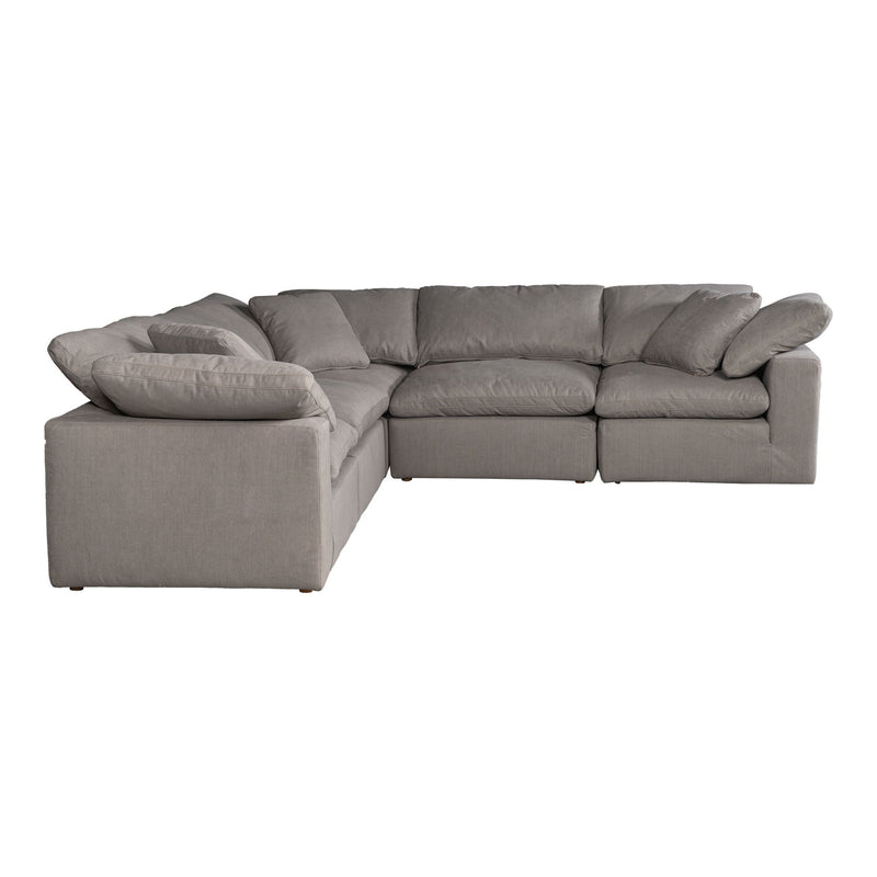 Terra - Livesmart Fabric Condo Classic L Modular Sectional - Light Gray - JaxCo Furniture