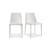 Nora - Vegan Leather Dining Chair (Set of 2) - White - JaxCo Furniture