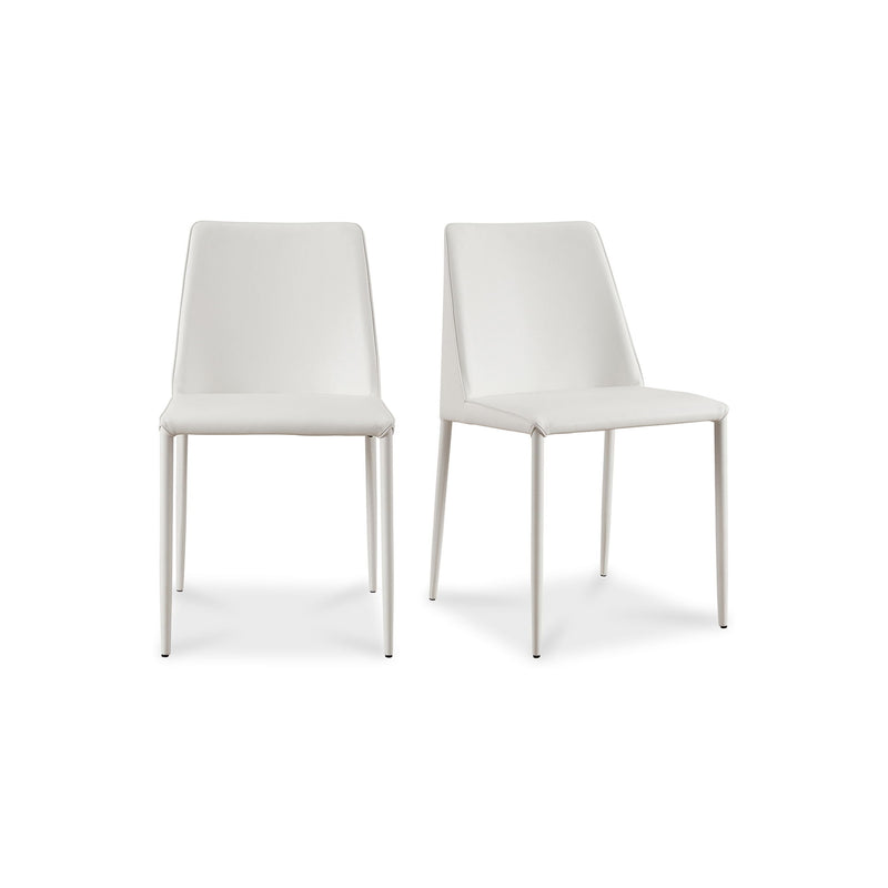 Nora - Vegan Leather Dining Chair (Set of 2) - White - JaxCo Furniture