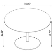 Ganso - Round Metal Coffee Table With Tempered Glass Top - JaxCo Furniture