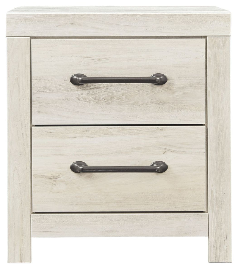 Cambeck - Whitewash - Two Drawer Night Stand - JaxCo Furniture