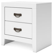 Binterglen - White - Two Drawer Night Stand - JaxCo Furniture