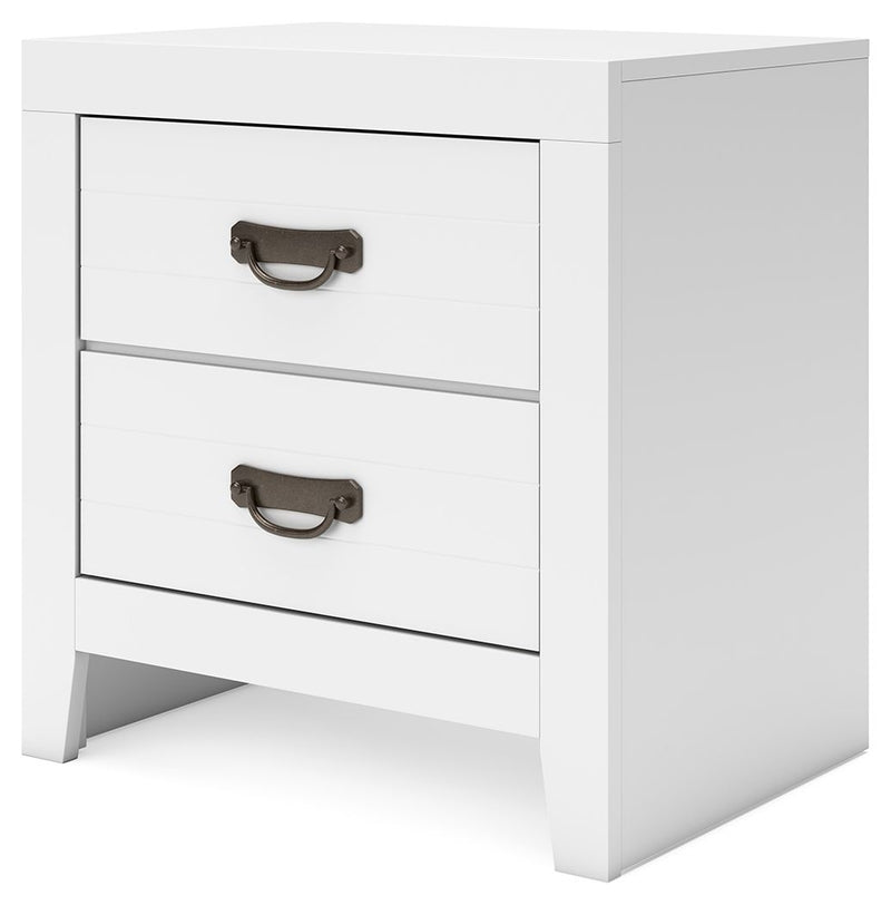 Binterglen - White - Two Drawer Night Stand - JaxCo Furniture