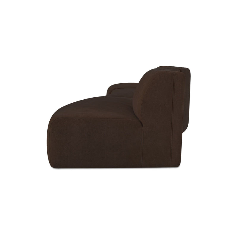 Naomi - 3 Piece Wave Modular Sectional - Dark Brown