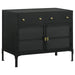 Sadler - 2-Drawer Metal Accent Storage Cabinet - Matte Black - JaxCo Furniture