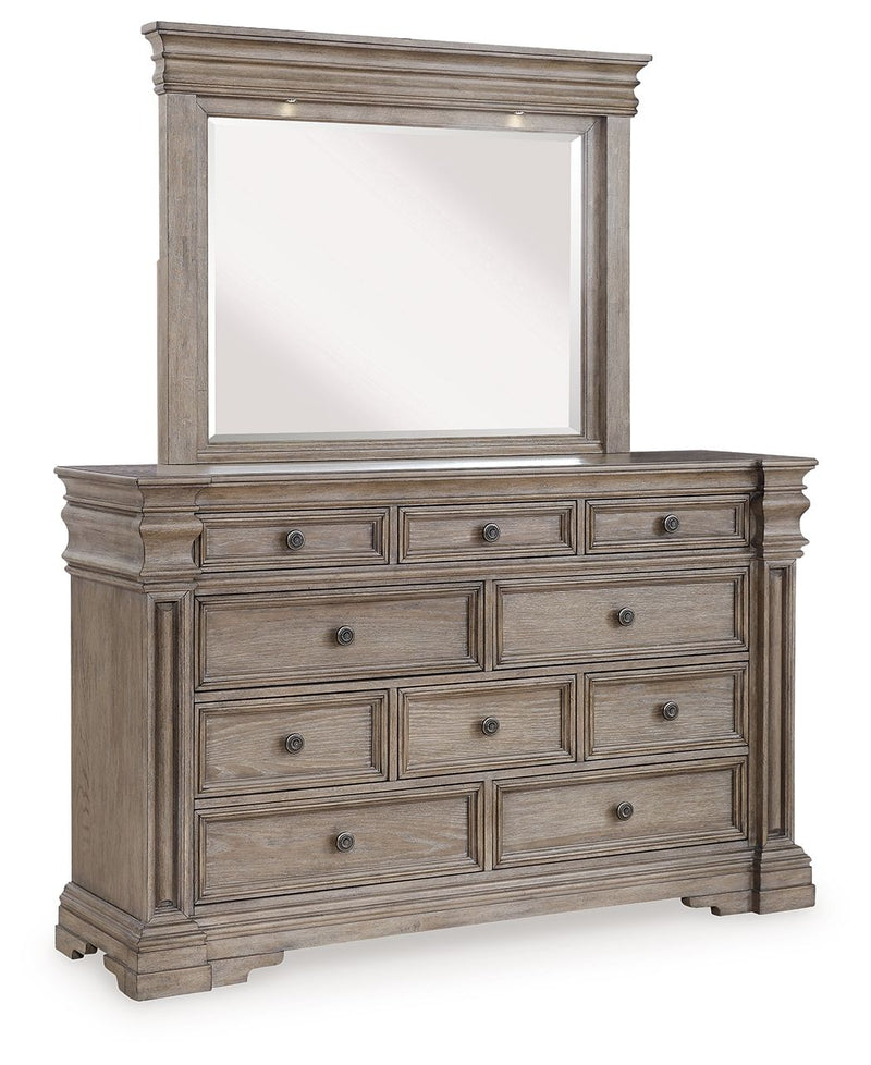 Blairhurst - Light Grayish Brown - Dresser And Mirror - JaxCo Furniture