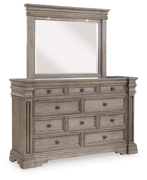 Blairhurst - Light Grayish Brown - Dresser And Mirror - JaxCo Furniture