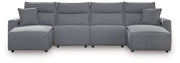 ModMax II - Salt And Pepper - Reclining Sectional - JaxCo Furniture