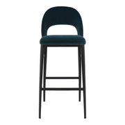 Roger - Barstool - Teal Velvet - JaxCo Furniture