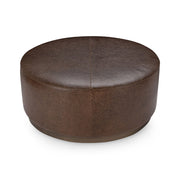 Clair - Leather Round Table - JaxCo Furniture