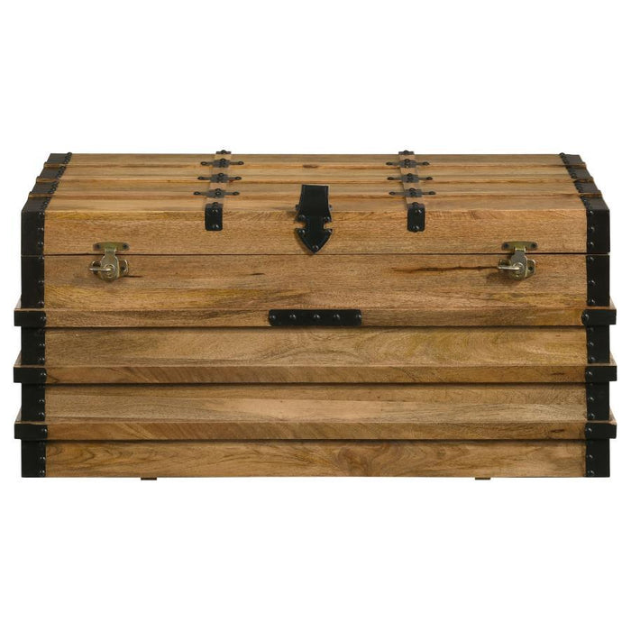 Simmons - Wood Storage Trunk - Natural And Black - JaxCo Furniture