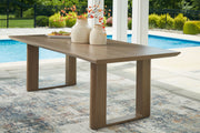 Serene Bay - Dark Brown - Rectangular Dining Table With Umbrella Option - JaxCo Furniture