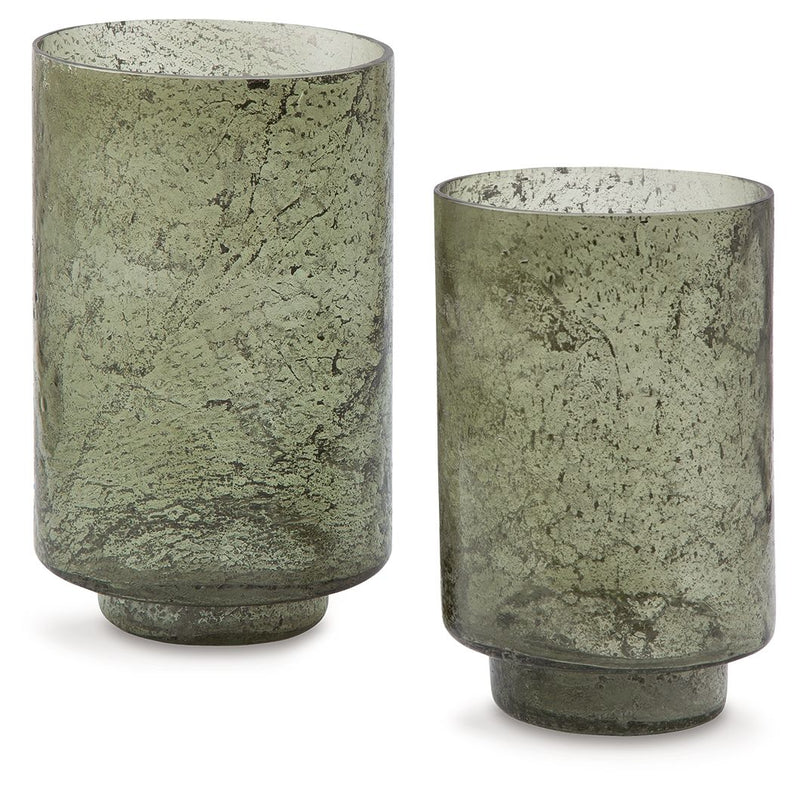Clarkton - Green - Candle Holder Set (Set of 2) - JaxCo Furniture
