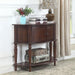 Brenda - 2 Door Demilune Wood Entryway Console Table - Brown - JaxCo Furniture