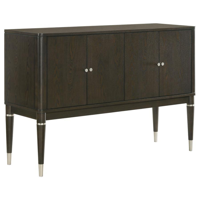 Reseda - 4-Door Dining Sideboard Server With Shelves - Ash Brown - JaxCo Furniture