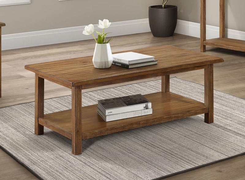 Payne - Wood Coffee Table with Shelf - JaxCo Furniture