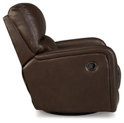Emberla - Coffee - Swivel Glider Recliner - JaxCo Furniture