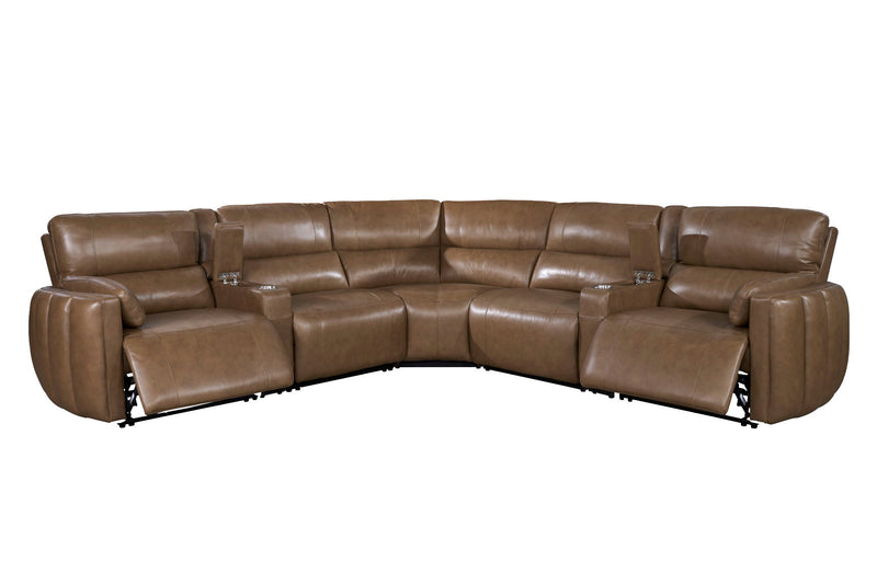 Modesto - Modular Power Reclining Sectional With Power Adjustable Headrests - JaxCo Furniture