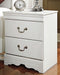 Anarasia - White - Two Drawer Night Stand - JaxCo Furniture