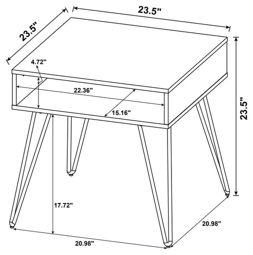 Fanning - Engineered Wood Side End Table - Golden Oak - JaxCo Furniture