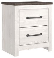 Gerridan - White / Gray - Two Drawer Night Stand - JaxCo Furniture