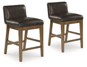 Cabalynn - Two-tone Brown - Upholstered Barstool (Set of 2) - JaxCo Furniture