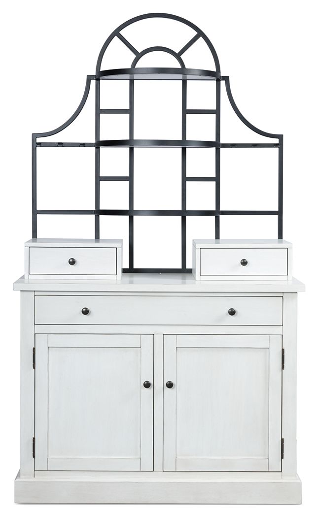 Greddinton - White - Baker's Rack - JaxCo Furniture