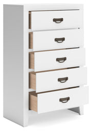 Binterglen - White - Five Drawer Chest - JaxCo Furniture