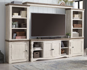 Havalance - Brown / Beige - 4 Pc. - Entertainment Center - 67" TV Stand - JaxCo Furniture