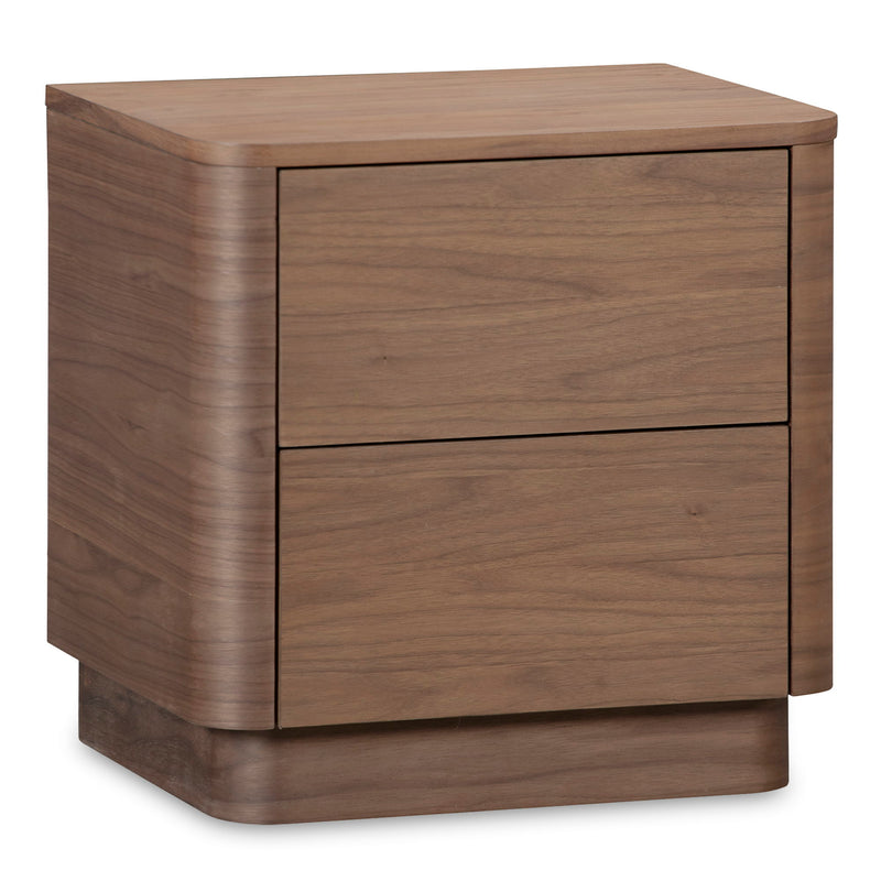 Round Off - Tall Nightstand - Dark Brown - JaxCo Furniture