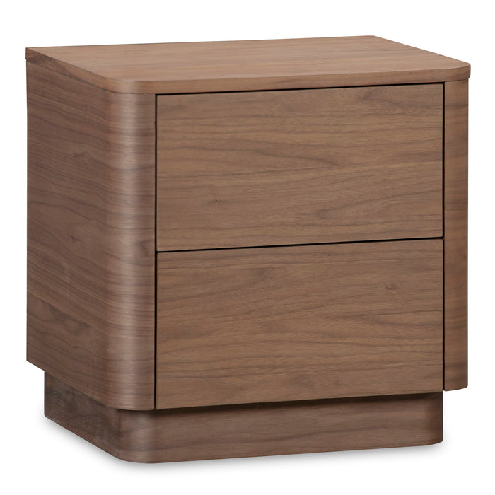 Round - Off Tall Nightstand - Dark Brown - JaxCo Furniture