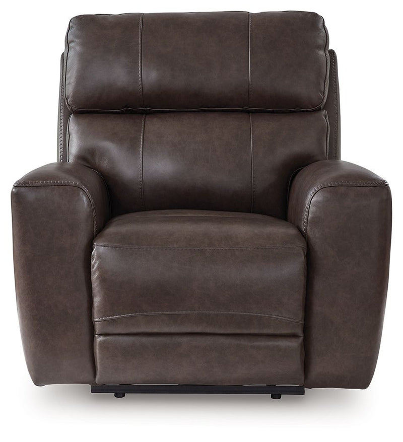 Crossplex - Smoke - Power Recliner / Adjustable Headrest - JaxCo Furniture