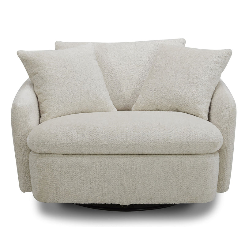 Boomer - Large Swivel Chair with 2 Pillows - JaxCo Furniture