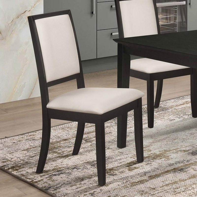 Louise - Upholstered Wood Dining Side Chairs (Set of 2) - Black - JaxCo Furniture