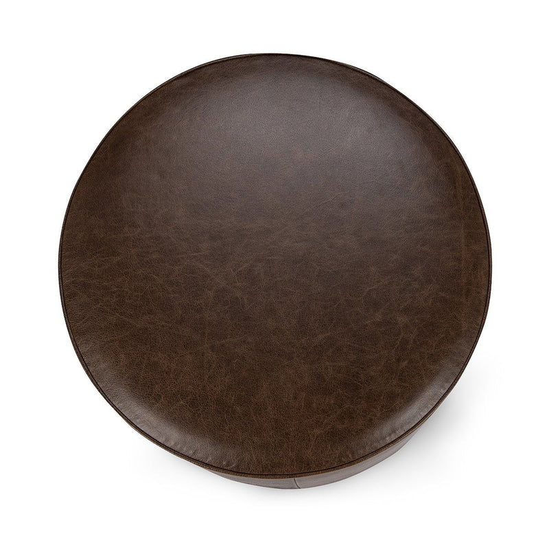 Clair - Leather Round Table - JaxCo Furniture